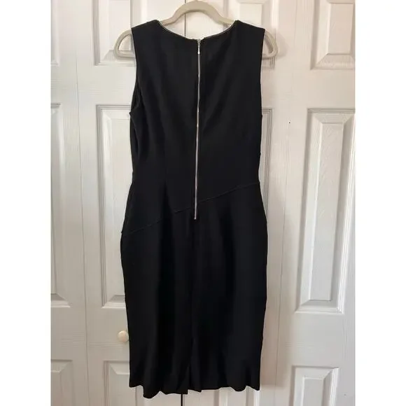 WHBM White House Black Market Black Sheath Dress Size 10 - Picture 6 of 10